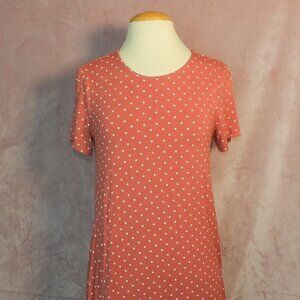 Womens Peach Polka Dot Old Navy Dress Size M